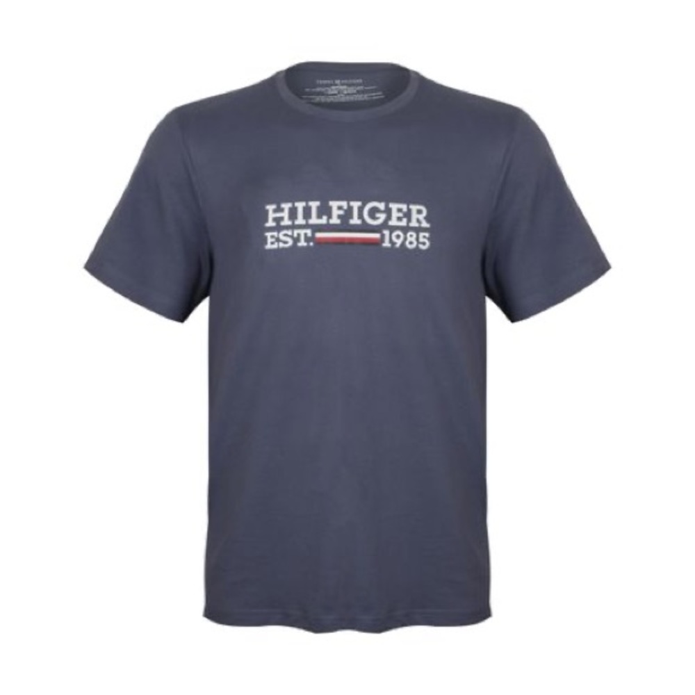 Sz L Tommy Hilfiger Navy Blue men  crewneck Tee with Logo